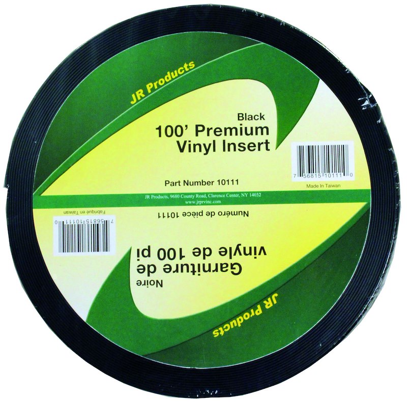 BLK VINYL TRIM INSERT 1" X100'