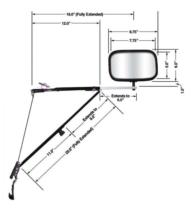 CIPA TOWING MIRROR DOOR MOUNT
