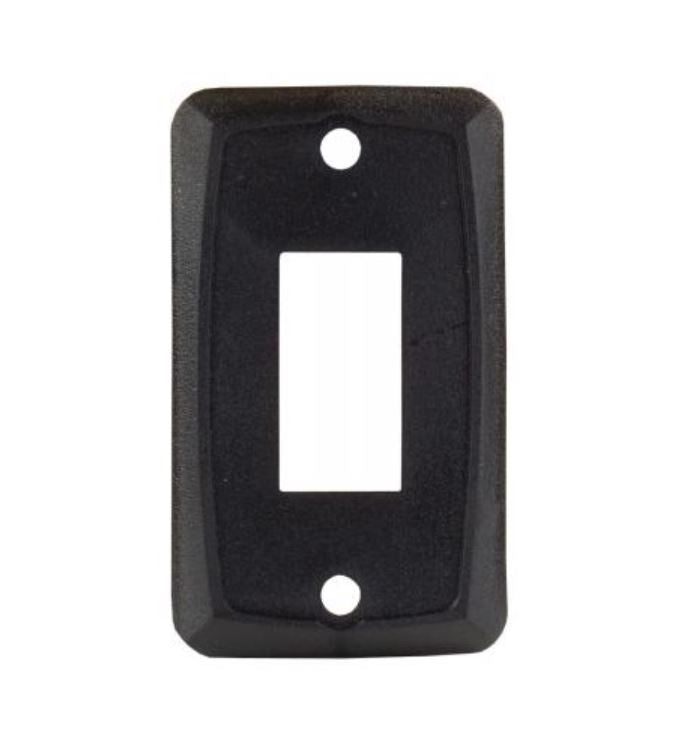 WALL PLATE BLACK SINGLE