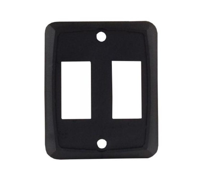 WALL PLATE BLACK DOUBLE