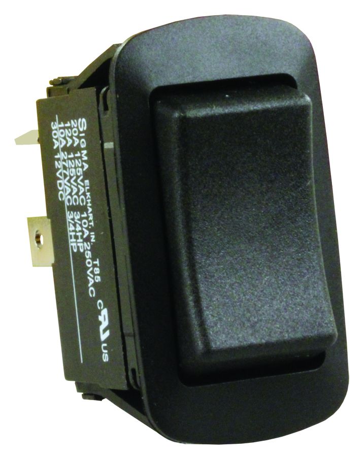 SWITCH On-Off-On Momentary BLK
