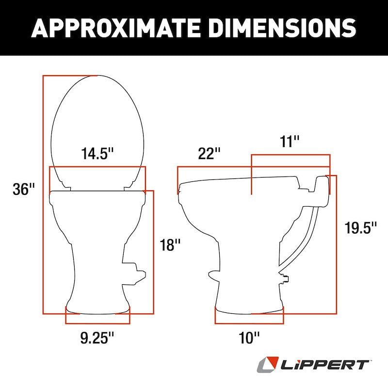 LIPPERT FLOW MAX TOILET CHINA