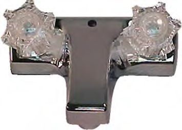 LAV. FAUCET WHITE/SMOKE HANDLE