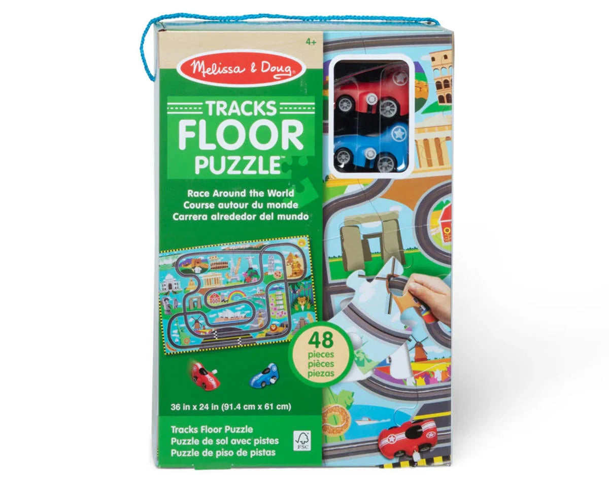 MELISSA & DOUG RACE FLOOR PUZZ
