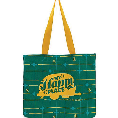 CAMCO TOTE BAG GREEN PLAID