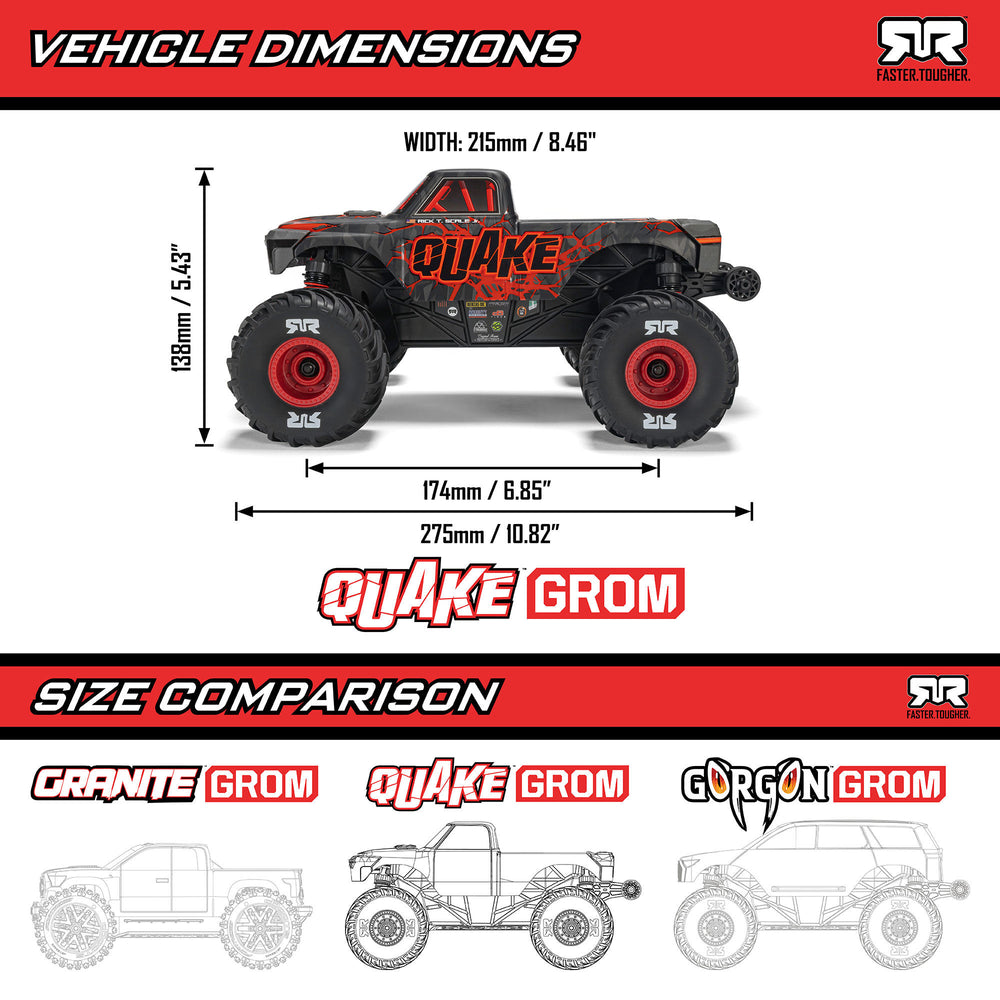 ARRMA Quake Grom RTR Red
