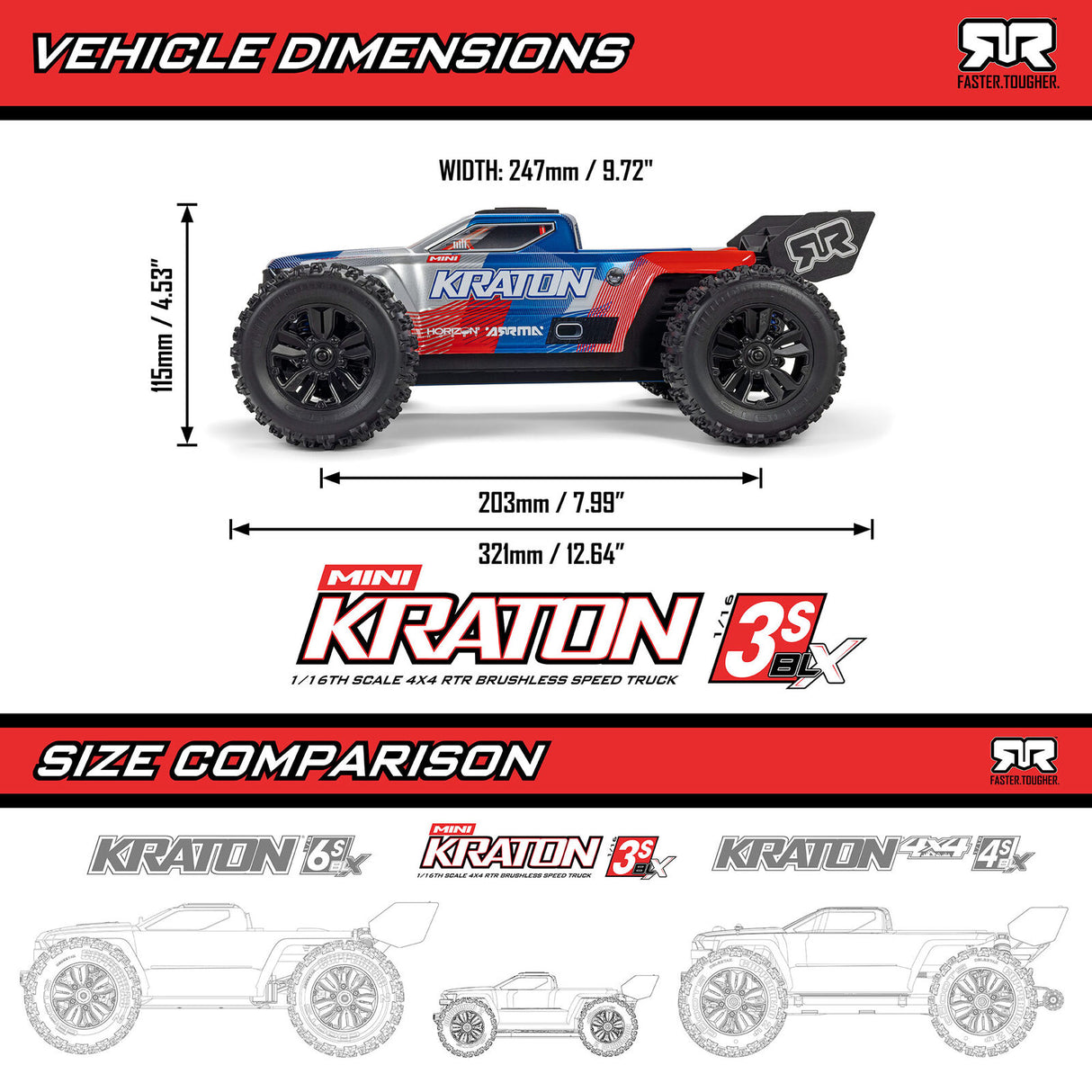 ARRMA 1/16 KRATON 3S RTR
