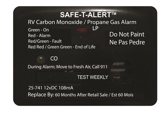 SAFE-T LP-CO ALARM BLACK