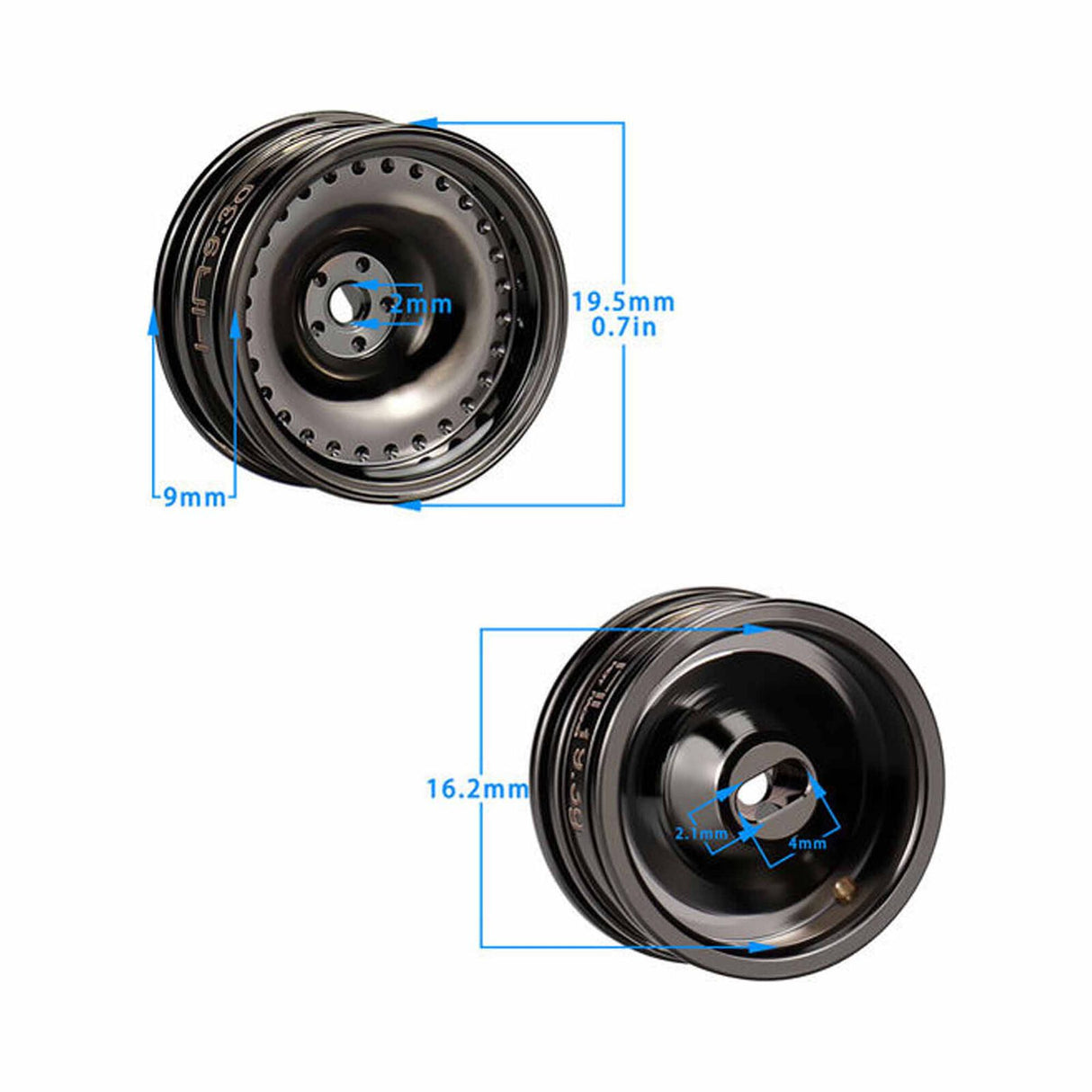 BLACK BRASS 9.3G SCX30 WHEELS