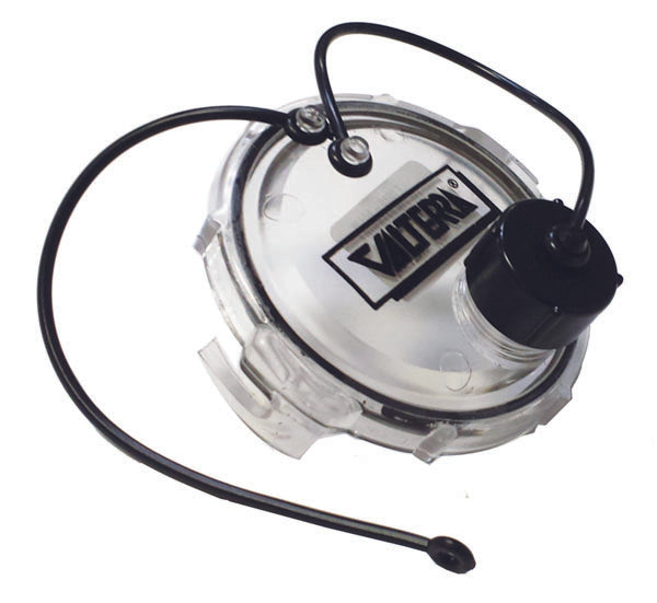 CLEAR SEWER CAP W/GRAY DRAIN