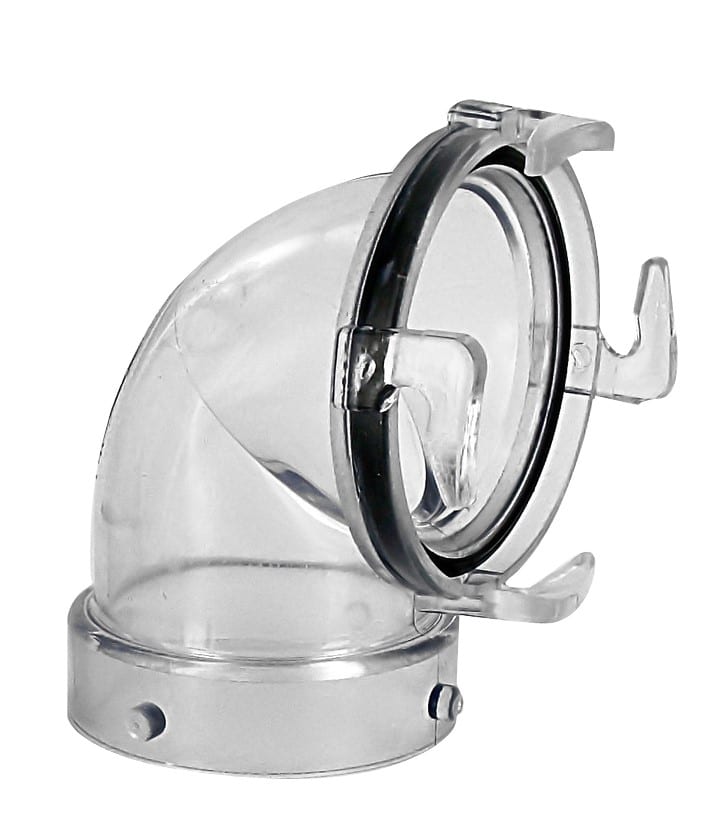 HOSE ADAPTER 90° CLEAR VEIW