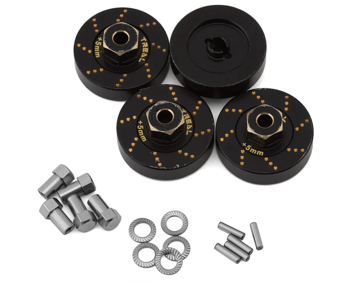 SCX24 BRASS EXTENDED WHEEL HUB