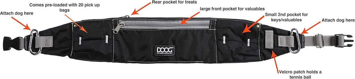 DOOG WALKIE BELT PINK/GREY NLA