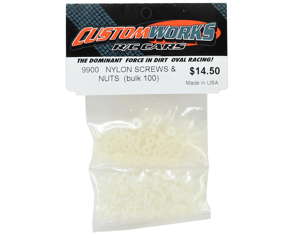 NYLON SCREWS & NUTS 100PK