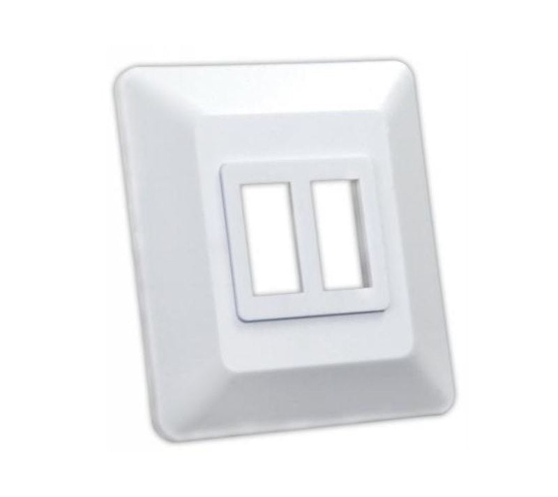 DOUBLE SWITCH PLATE WHITE