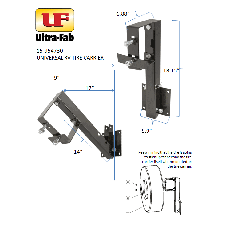 FOLD DOWN TIRE CARRIER