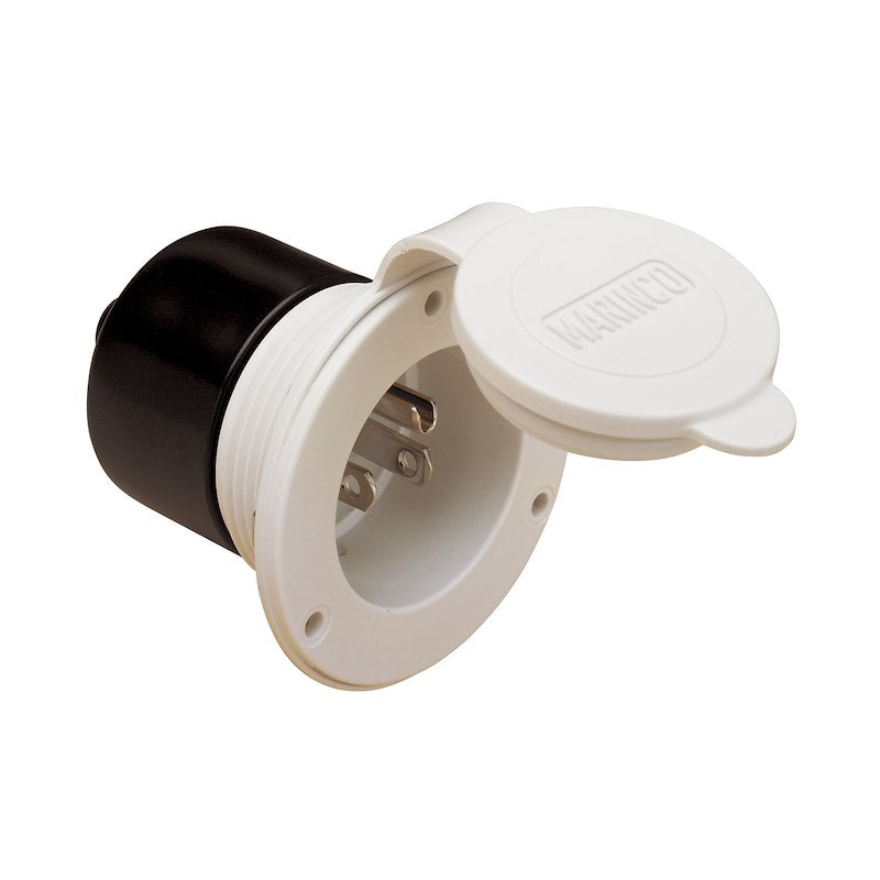 MARINCO 15A POWER INLET WHITE