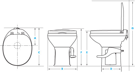 THETFORD RESIDENCE TOILET WH.
