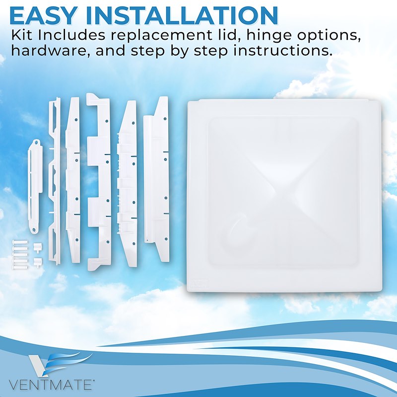 ROOF VENT LID WHITE UNIVERSAL