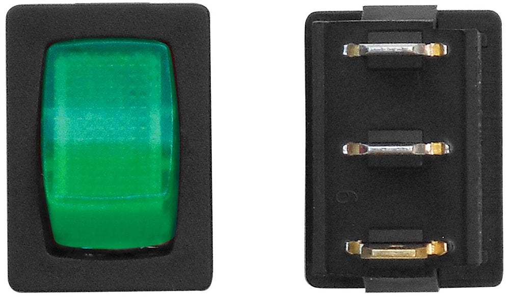 MINI SWITCH ON/OFF GREEN LIGHT