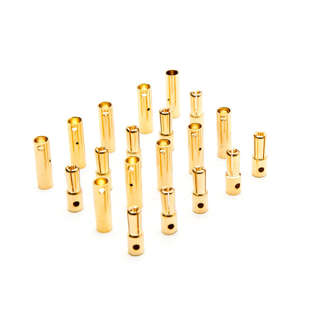 Dynamite Gold Bullet Connector Set 4mm - 3-Pack For RC Cars, Batteries & Electronics