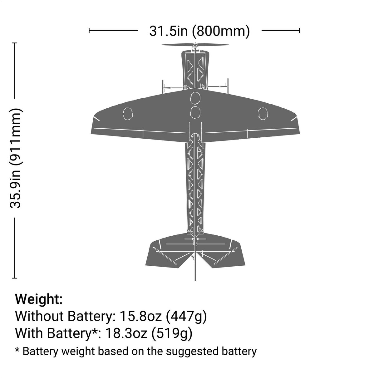 E-FLITE  4-SITE FF 800MM BNF