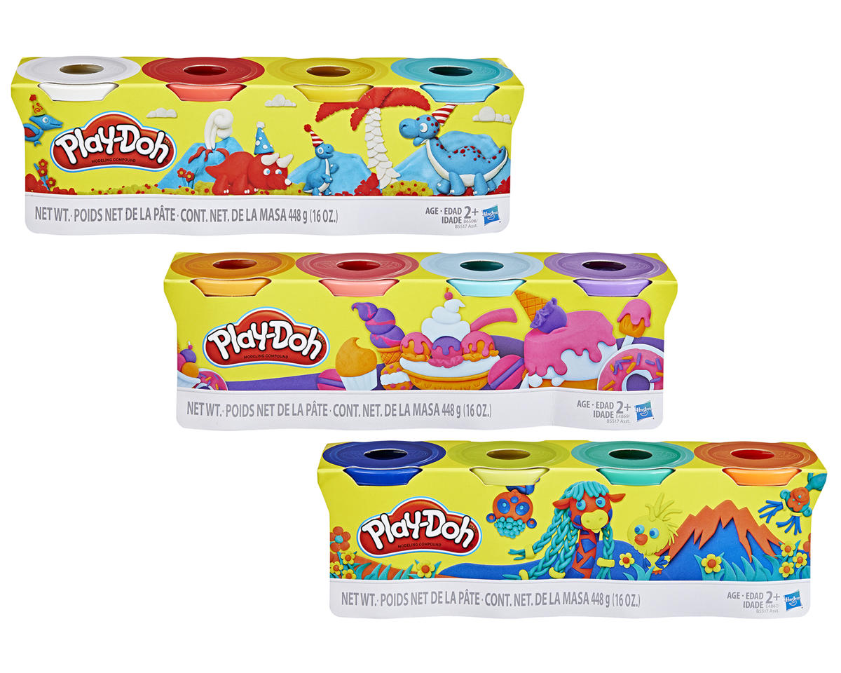 PLAY-DOH 4oz ASSORTED 4pk