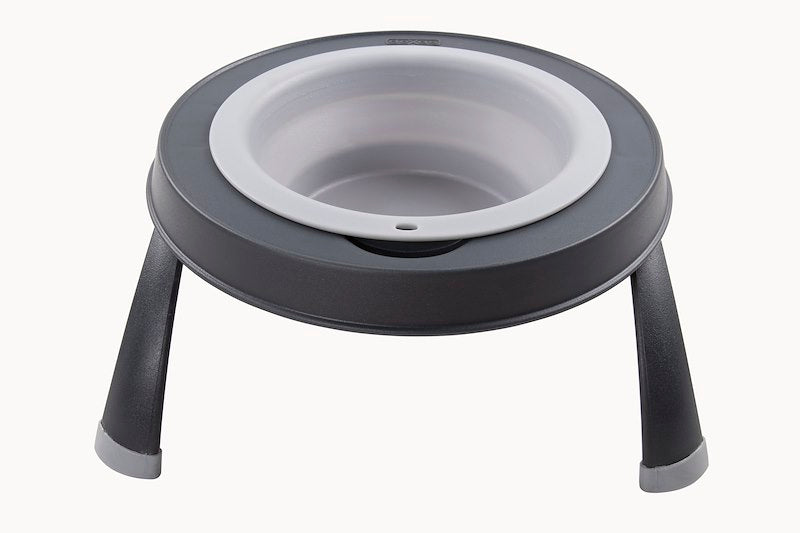 SINGLE PET DISH GRAY