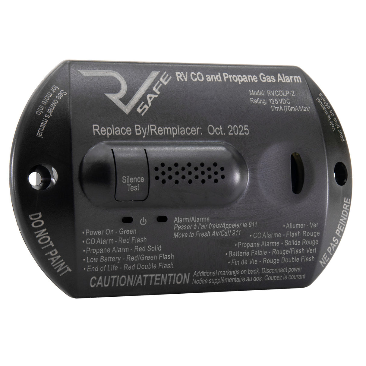 RV SAFE LP/CO DETECTOR BLACK