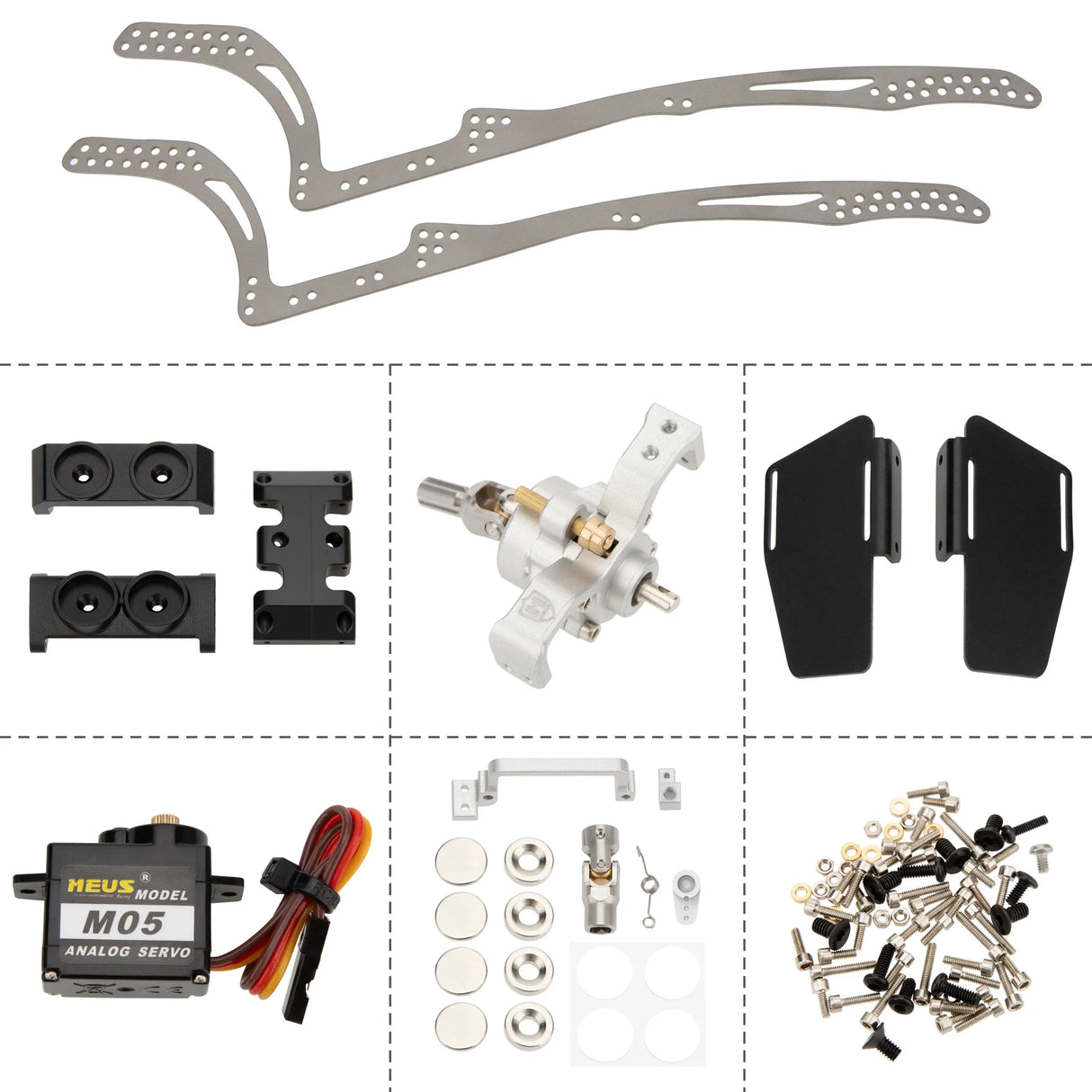 MEUS Racing Titanium LCG MD24 Chassis / MD24 Dig Chassis Kit for Axial 1/24 SCX24 RC Crawler