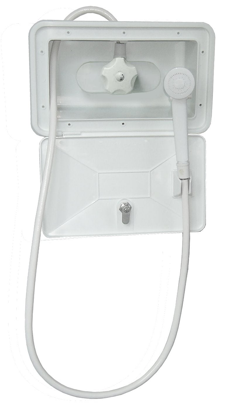 OUTSIDE SHOWER W/LOCKING DOOR