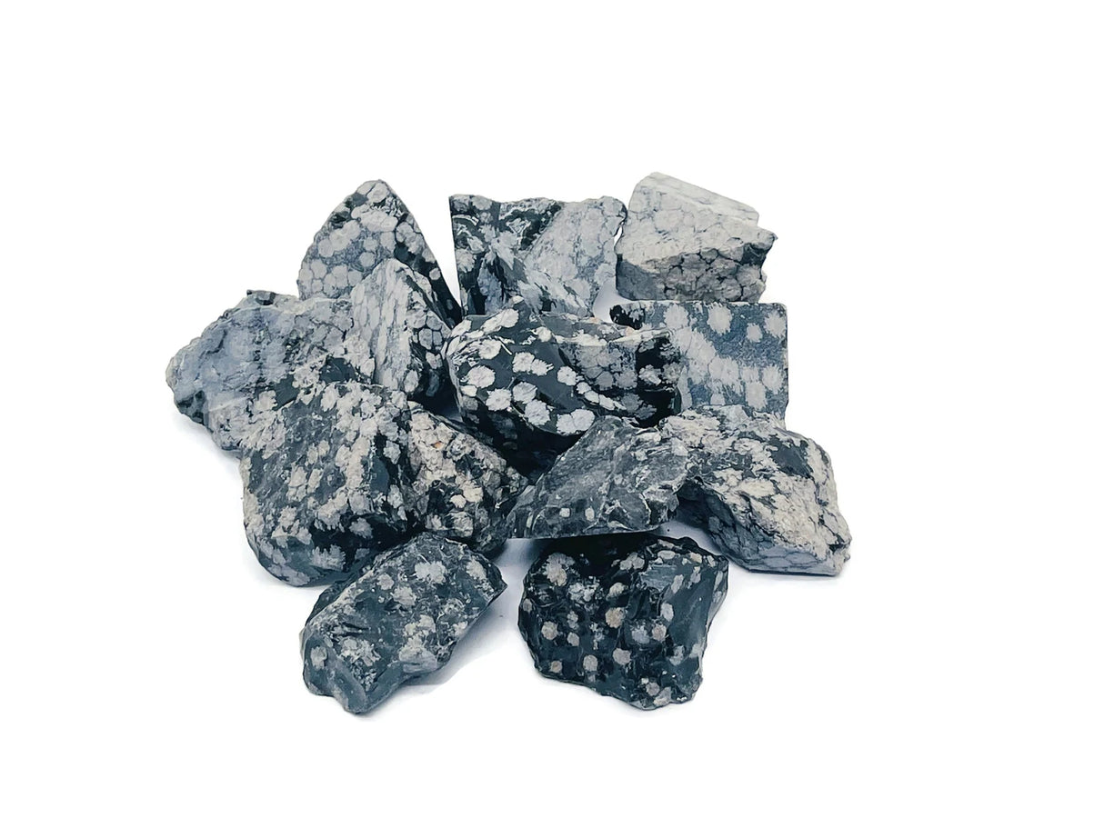 SNOWFLAKE OBSIDIAN ROUGH ROCK